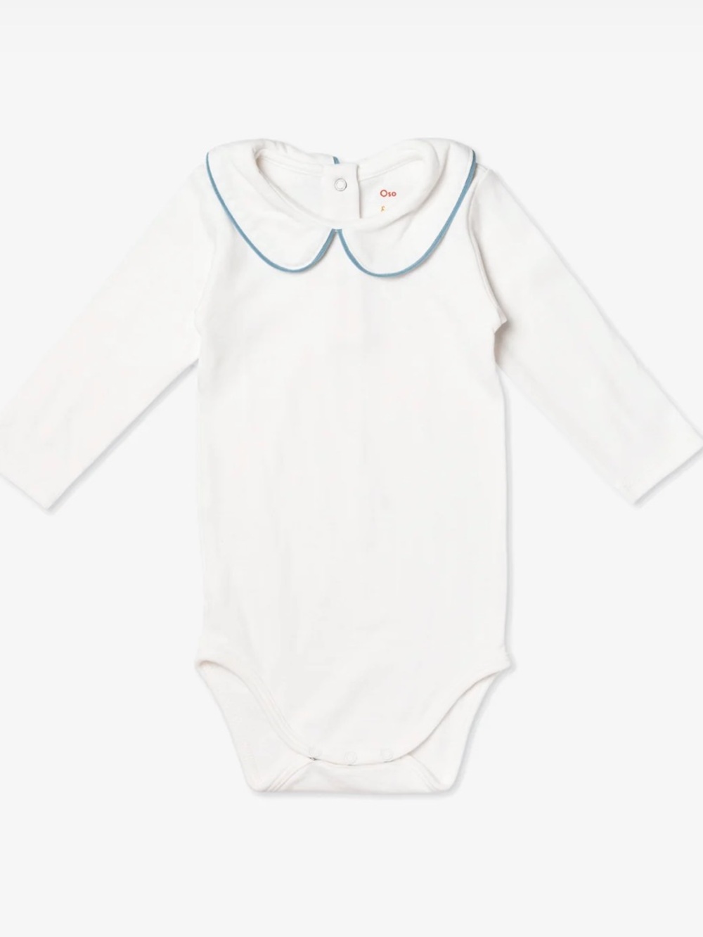 Oso and Me Peter Pan One-piece, blue piping, 18m